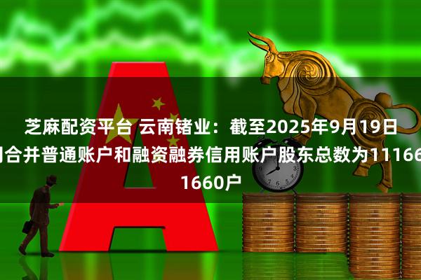 芝麻配资平台 云南锗业：截至2025年9月19日公司合并普通账户和融资融券信用账户股东总数为111660户