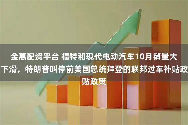 金惠配资平台 福特和现代电动汽车10月销量大幅下滑,特朗普叫停前美国总统拜登的联邦过车补贴政策