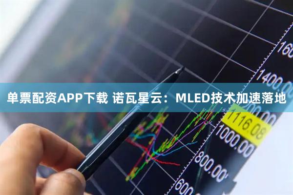 单票配资APP下载 诺瓦星云：MLED技术加速落地